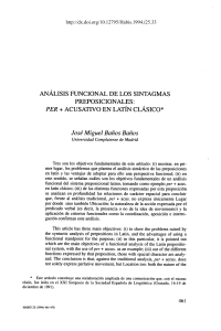 analisis funcional de la preposicion per en latin clasico