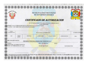 CERTIFICADO DE FUNCIONAMIENTO