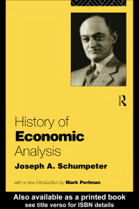 History of Economic Analysis by Schumpeter 
