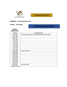 INFORME DE ACTIVIDADES DIARIAS 07122022