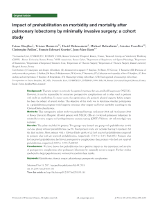 Impact of prehabilitation on morbidity and mortality after pulmonary lobectomy by minimally invasive surgery