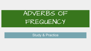 ADVERBS OF FREQUENCY 