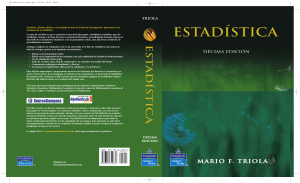 Estadística, Mario F. Triola. 10a edición, 2009