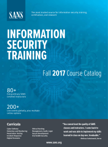 Information Security Training - course-catalog-2017