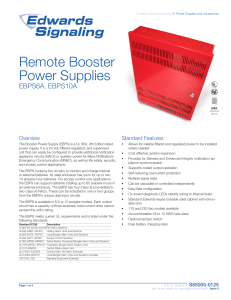 S85005-0125 -- Remote Booster Power Supplies