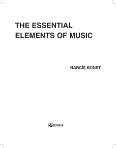 The essential elements OF MUSIC NARCIS BONET