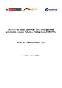 Bases Concurso de Becas del SERNANP 2022-II