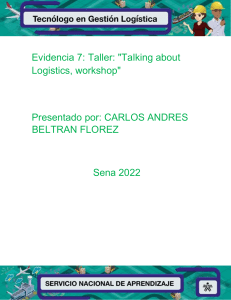 Evidencia 7 Taller Talking about Logistics workshop