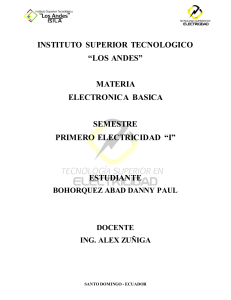 ELEMENTOS BASICOS DE ELECTRONICA DEBER 1