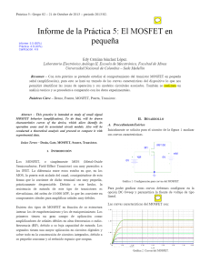 Informe de la Práctica 5  El MOSFET en pequeña - PDF Free Download