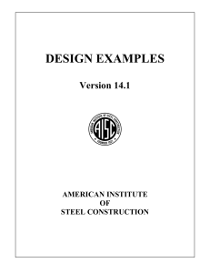 AISC DESIGN EXAMPLES Version 14.1