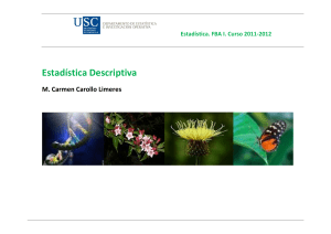 Estadística Descriptiva, M. Carmen Carollo  Curso 2011-2012