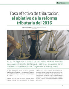 Tasa efectiva de tributación el objetivo de la reforma tributaria 2016 Colombia