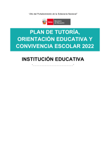 PLAN DE TUTORÍA 2022 EducarPerú