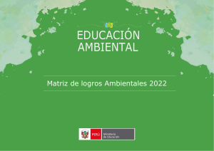 Matriz de Logros Ambientales 2022: Educación Ambiental