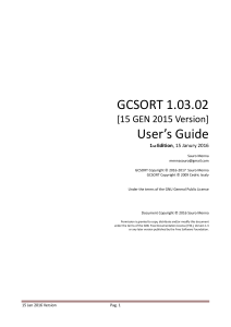 GCSORT User's Guide: Sort, Merge, Copy Utility