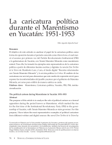  La caricatura política durante el Marentismo en Yucatán: 1951-1953