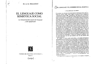 M. A. K. Halliday - El lenguaje como semiótica social