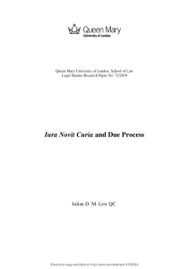 Iura Novit Curia and Due Process