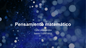 Algebra "concepto de pensamiento matematico"