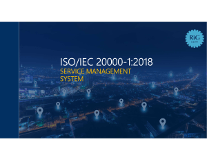 ISO 20000 1 2018 Presentation