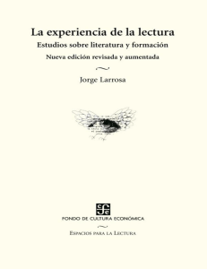 La experiencia de la Lectura - Jorge Larrosa