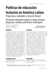 Lectura Bloque 1 Tema 1.1 EducaciÃ³n Inclusiva en AmÃ©rica Latina