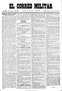 Correo Militar. 10 octubre 1892