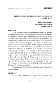 Ruben Dario Jaimes - Literatura y reafirmación cultural en Puerto Rico (2013)