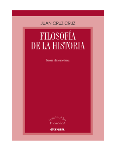 Cruz Cruz, Juan, Filosofía de la historia, EUNSA 2008 
