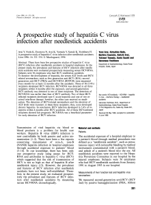 A prospective study of hepatitis C virus