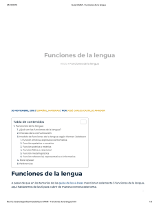Guía UNAM - Funciones de la lengua