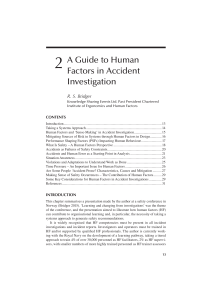 Human factors in accident investigations