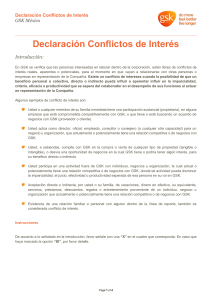 Declaración de COI  Español - Nuevo posible ingreso