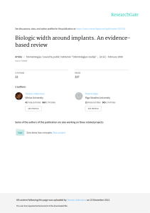 Biologic width around implants An evidence-based r