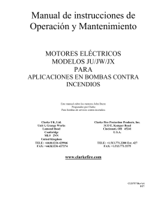 Manual de instrucciones de Operación y Mantenimiento