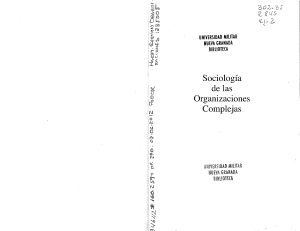 SOCIOLOGIA DE LAS ORGANIZACIONES COMPLEJAS - RUIZ OLABUENAGA 2007