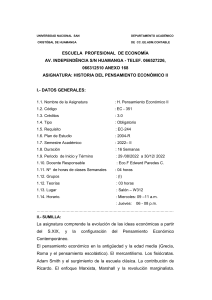 SILABUS TEORIA DEL PENSAMIENTO ECONOMICO II