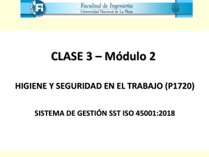 Presentacion Higiene y Seguridad Clase 3 SGSST modulo 2 - 2021