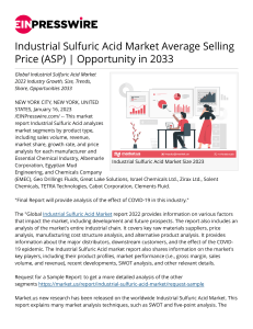 EINPresswire-611552361-industrial-sulfuric-acid-market-average-selling-price-asp-opportunity-in-2033
