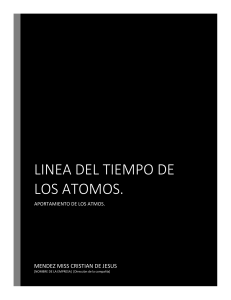 linea del tiempo de los atomos