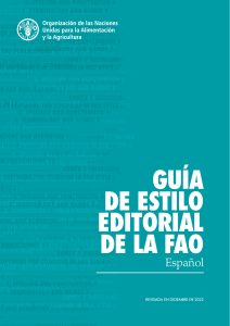Guía de estilo editorial de la FAO.