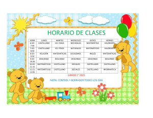 HORARIO DE CLASES