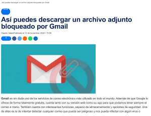 Cómo descargar archivos adjuntos bloqueados en Gmail