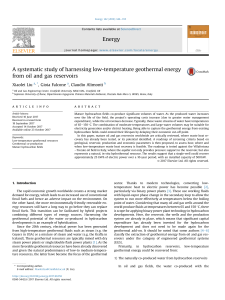 Estudio sistematico del aprovechamiento de la energia geotermica