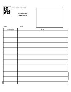 Formulario Médico IMSS: Notas, Triage, Exámenes y Estudio Social