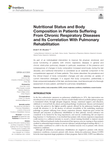 Nutritional status and body compsition in Rehab 2022