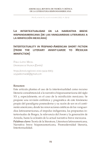 La intertextualidad en la narrativa breve hispanoamericana (de las vanguardias literarias a la minificción mexicana)