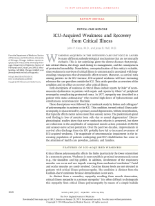 ICU-Acquiered Weakness and Recovery from Critical Illnes