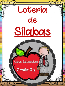 loteria silabas pdf para ninos